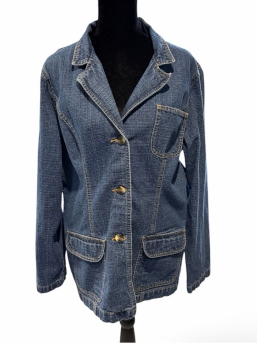 Vintage ERIKA Denim Blazer Jean Jacket Medium